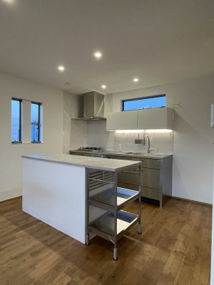 ステンレスのキッチン